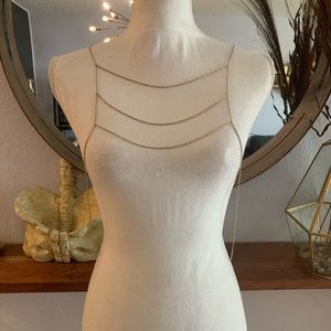 Gold Chest and Shoulder Body Chain